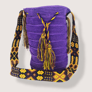 Knitted Mexican "Morral" Bag - Purple