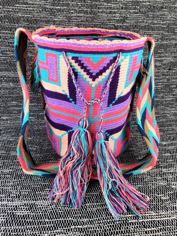 Wayuu / Colombian - "Mochila" bag - Pastel